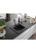Гранітна кухонна мийка MEXEN VITO BLACK GOLD + сифон BLACK