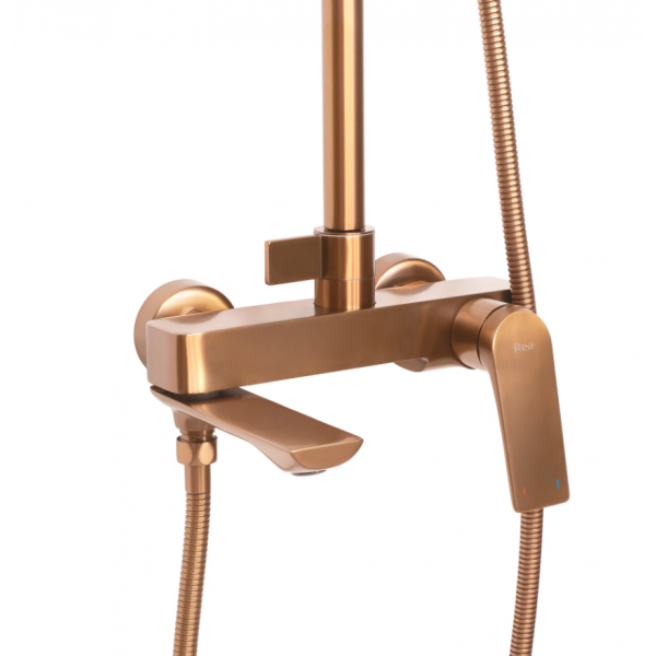 Душевой гарнитур REA AVALON BRUSHED COPPER с изливом