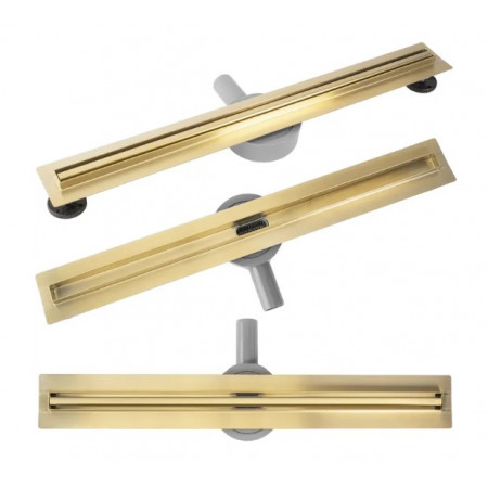 Трап для душа REA NEOX 90 SLIM PRO BRUSHED GOLD матовое золото