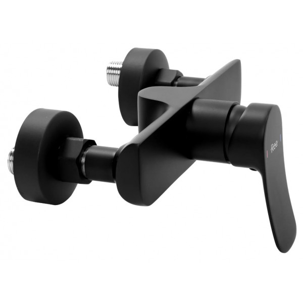 Смеситель для ванны и душа REA DART BLACK настенный без излива