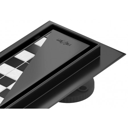 Трап для душу MEXEN FLAT 100 M13 BLACK 360° чорний