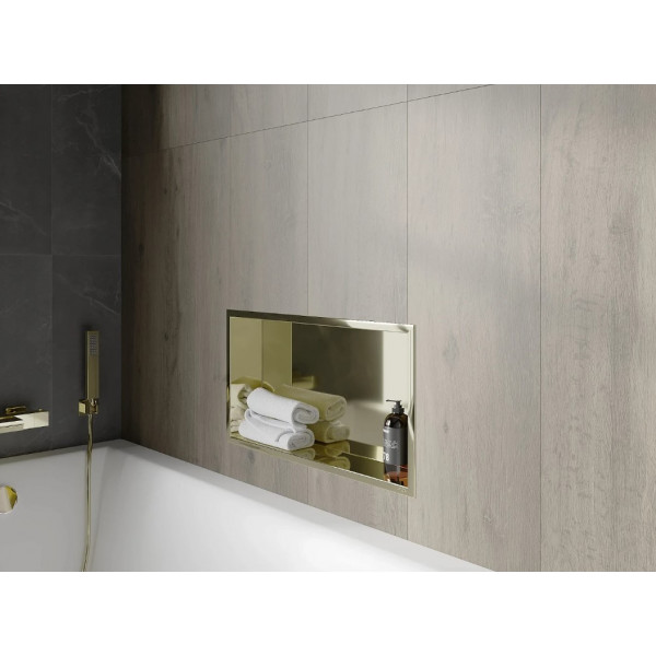 Вбудована полиця MEXEN X-Wall-R 60x30 GOLD з обідком