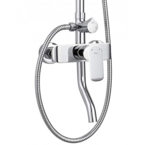 Душевой гарнитур REA BLOOM CHROME WHITE с изливом