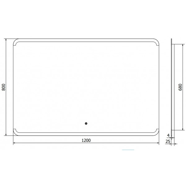 Дзеркало MEXEN NIDA 120x80 LED прямокутне