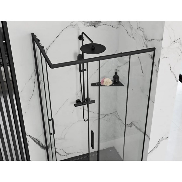 Угловая полка для ванны REA SF05 30 BLACK MATT