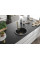 Гранітна кухонна мийка MEXEN DIEGO BLACK GRANITE + сифон GOLD