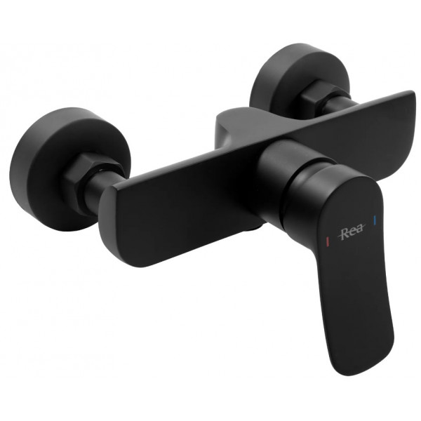 Смеситель для ванны и душа REA DART BLACK настенный без излива