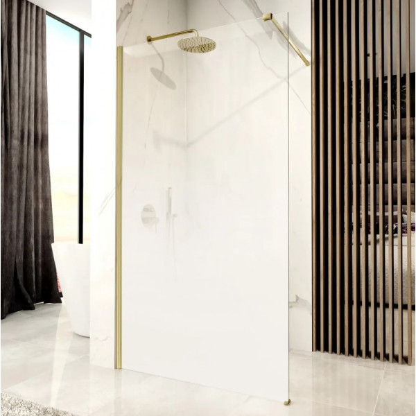 Душевая стенка REA AERO OMBRE 110 MATT BRUSHED GOLD