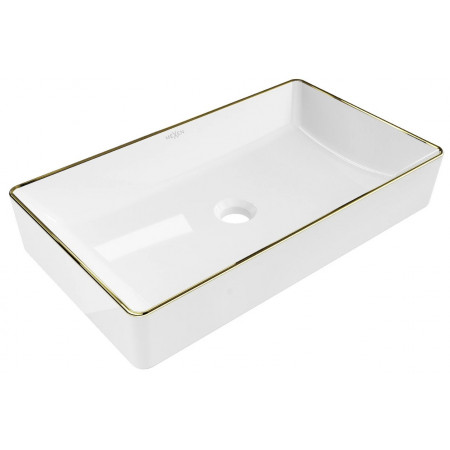 Умивальник (раковина) MEXEN NADIA 60 WHITE GOLD EDGE накладний