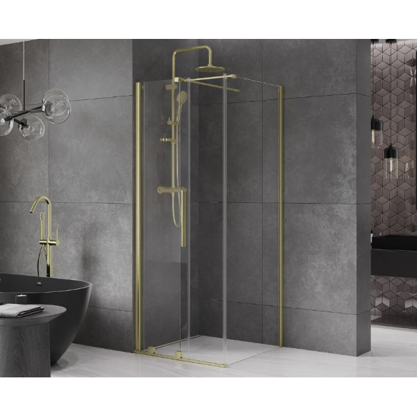 Душова кабіна MEXEN VELAR 110х110 BRUSHED GOLD