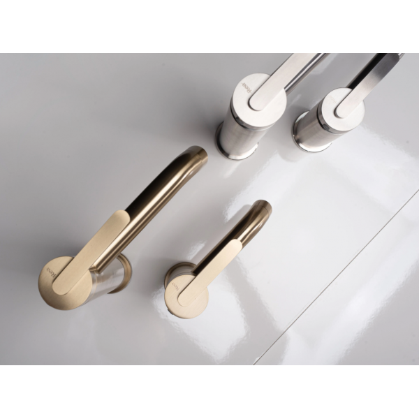 Смеситель для раковины (умывальника) REA ONTARIO BRUSHED GOLD низкий