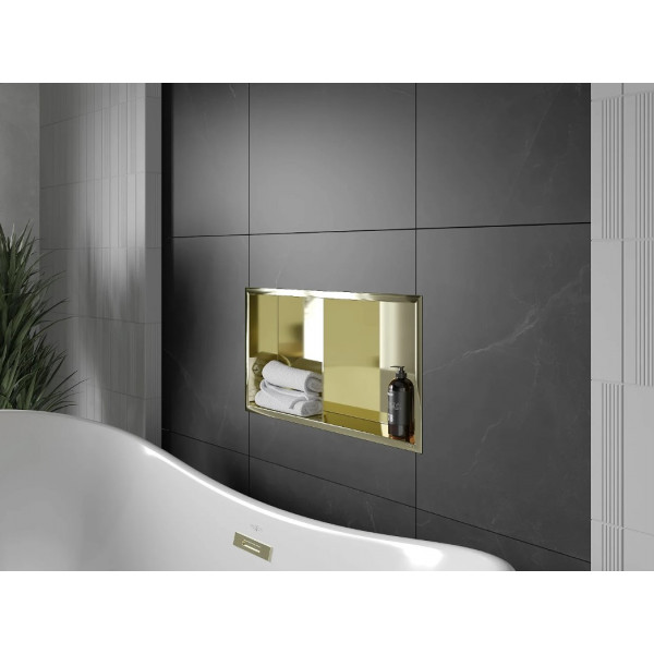 Вбудована полиця MEXEN X-Wall-R 60x30 GOLD з обідком