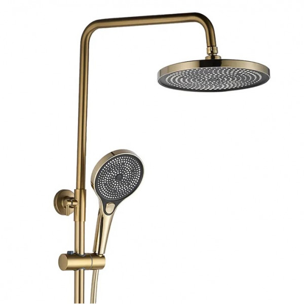 Душевой гарнитур REA REBEL BRUSHED GOLD матовое золото с изливом
