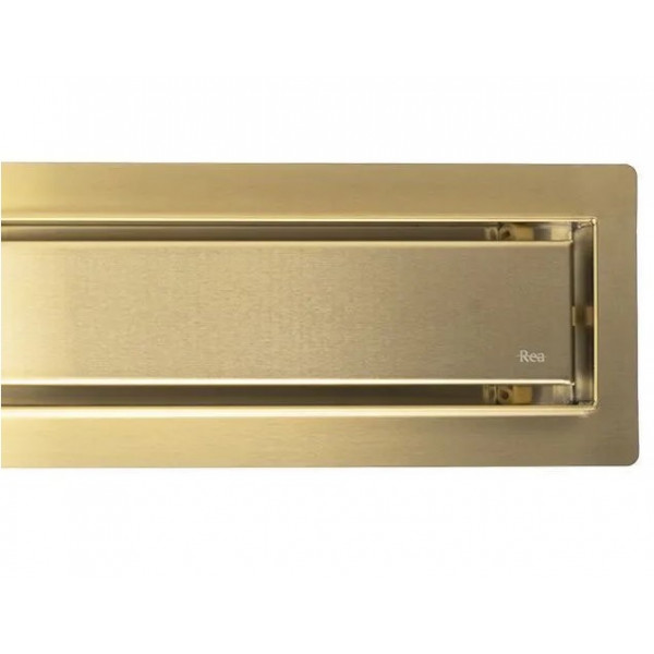 Трап для душа REA NEOX 100 PRO BRUSHED GOLD 2в1 матовое золото