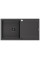 Гранітна кухонна мийка MEXEN LEO BLACK GRANITE + сифон BLACK