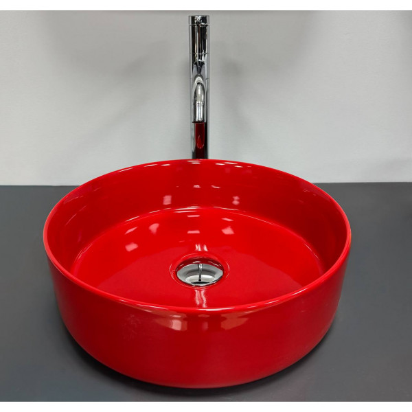 Умывальник (раковина) VBI PRATO RED GLOSSY накладной