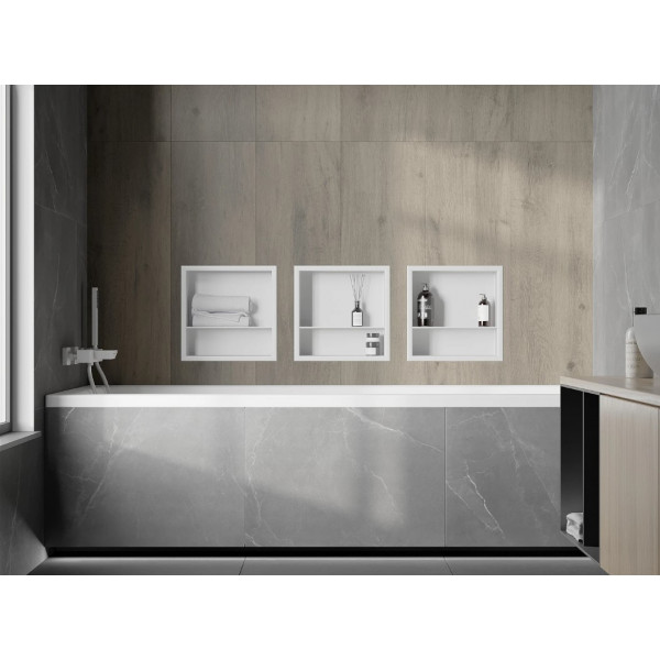 Вбудована полиця MEXEN X-Wall-R 30 WHITE з обідком