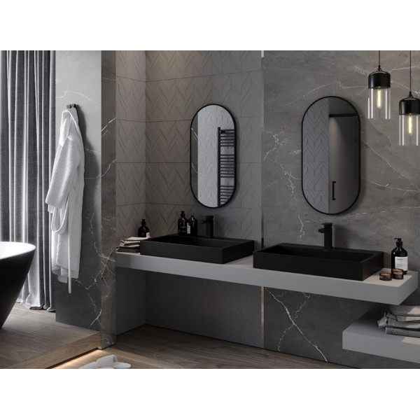 Дзеркало MEXEN LOFT 80x40 BLACK овальне