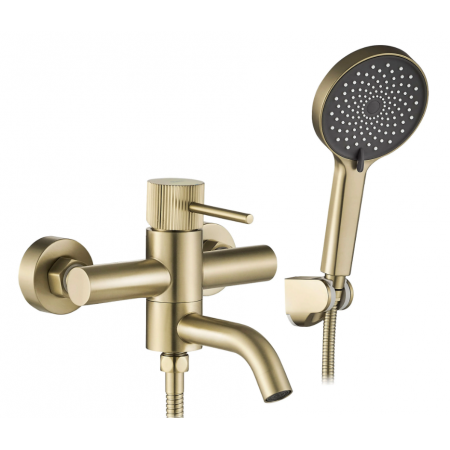 Смеситель для ванны REA LUNGO STRIPE BRUSHED GOLD с изливом