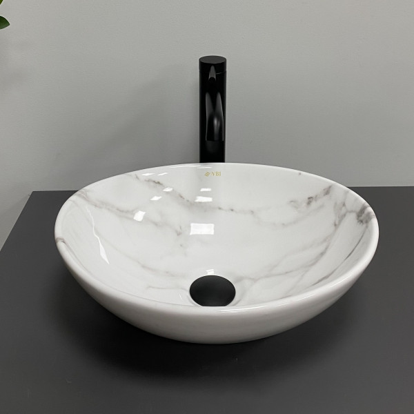 Умывальник (раковина) VBI PARMA CALCATTA GLOSSY накладной