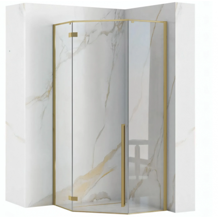 Душевая кабина REA DIAMOND 90х90 BRUSHED GOLD