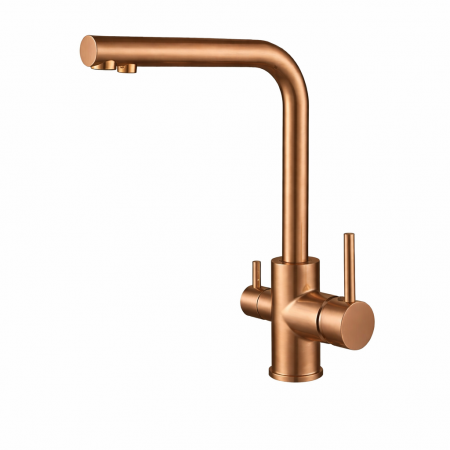 Смеситель для кухни VBI GEMINI BRUSHED COPPER на две воды