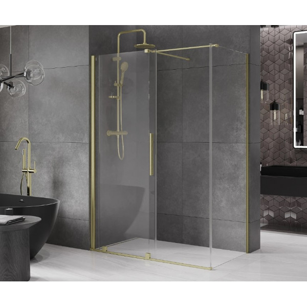 Душова кабіна MEXEN VELAR 160х70 BRUSHED GOLD