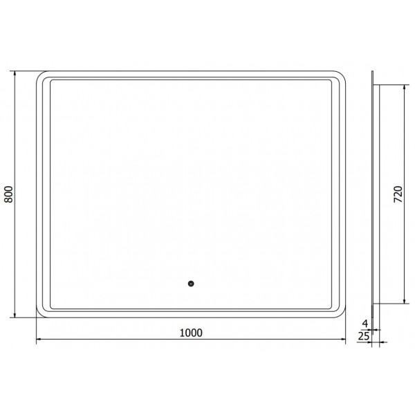 Дзеркало MEXEN ZUSA 120x80 LED прямокутне