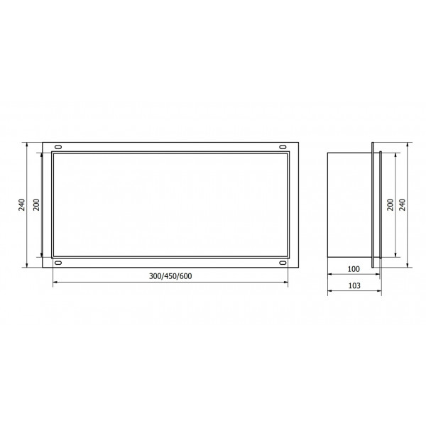 Вбудована полиця MEXEN X-Wall-NR 60x20 GOLD без обідка