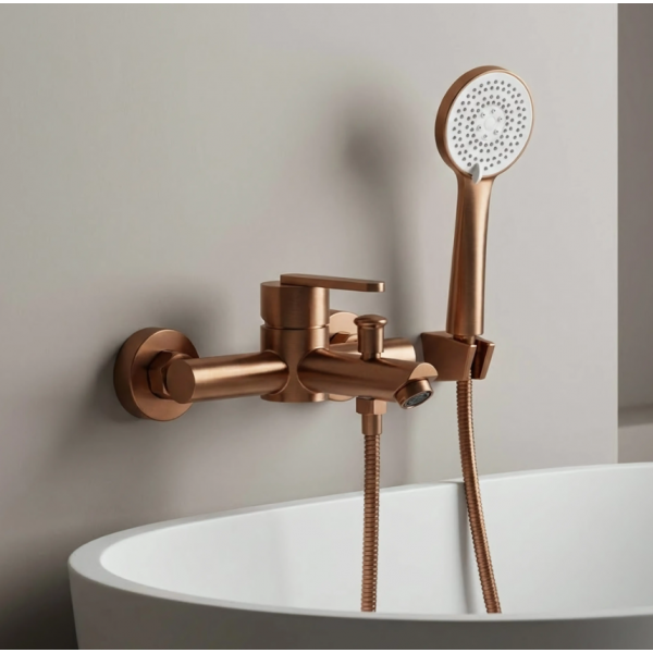 меситель для ванны REA ONTARIO BRUSHED COPPER с изливом