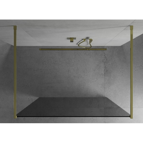 Душова стінка MEXEN KIOTO 100 GRAPHITE GOLD