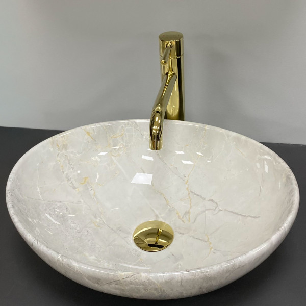Умывальник (раковина) VBI PARMA LIGHT STONE GLOSSY накладной