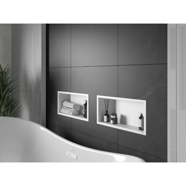 Вбудована полиця MEXEN X-Wall-R 45x20 WHITE з обідком