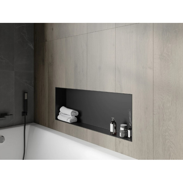 Вбудована полиця MEXEN X-Wall-NR 90 BLACK без обідка