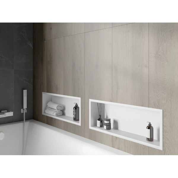 Вбудована полиця MEXEN X-Wall-R 60x20 WHITE з обідком
