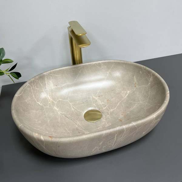 Умывальник (раковина) VBI MODENA S BEIGE STONE MATT накладной