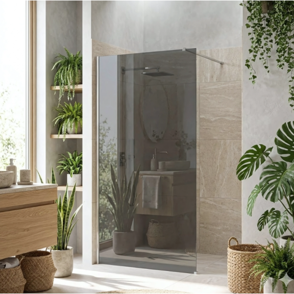 Душевая стенка REA FLEXI 130 GREY CHROME