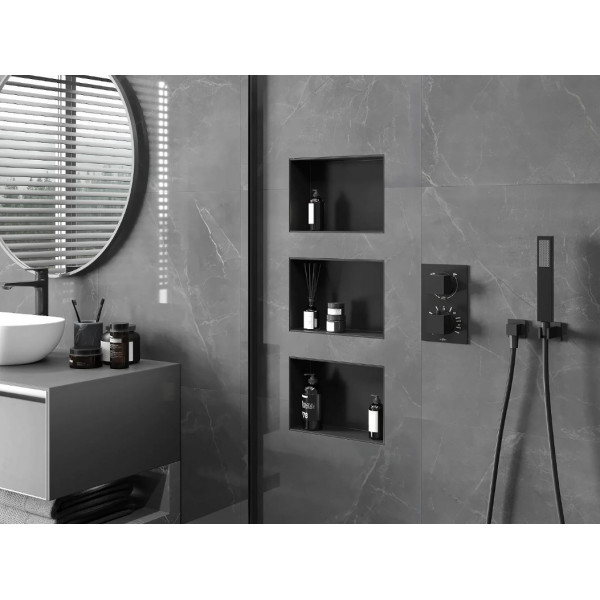 Вбудована полиця MEXEN X-Wall-NR 30x20 BLACK без обідка