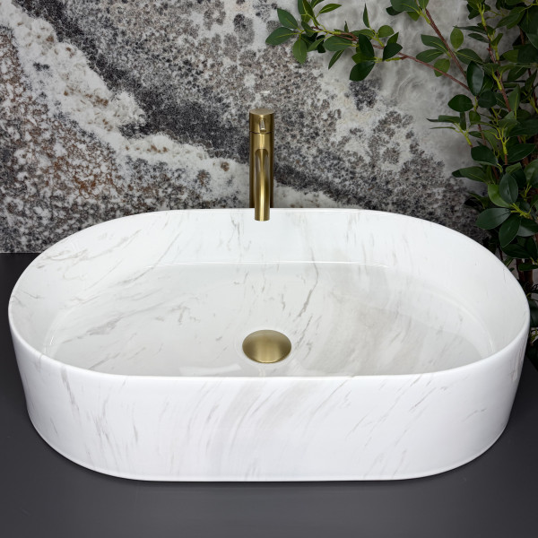 Умывальник (раковина) VBI VERONA 60 NATURE MARMO GLOSSY накладной