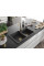 Гранітна кухонна мийка MEXEN TOMAS BLACK GRANITE + сифон GOLD