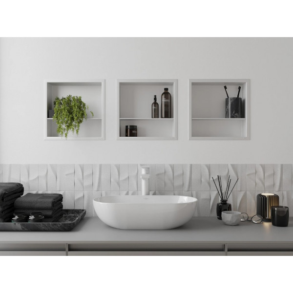 Вбудована полиця MEXEN X-Wall-R 30 WHITE з обідком
