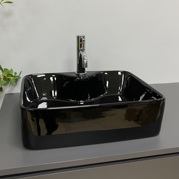 Умывальник (раковина) VBI FORLI BLACK GLOSSY накладной