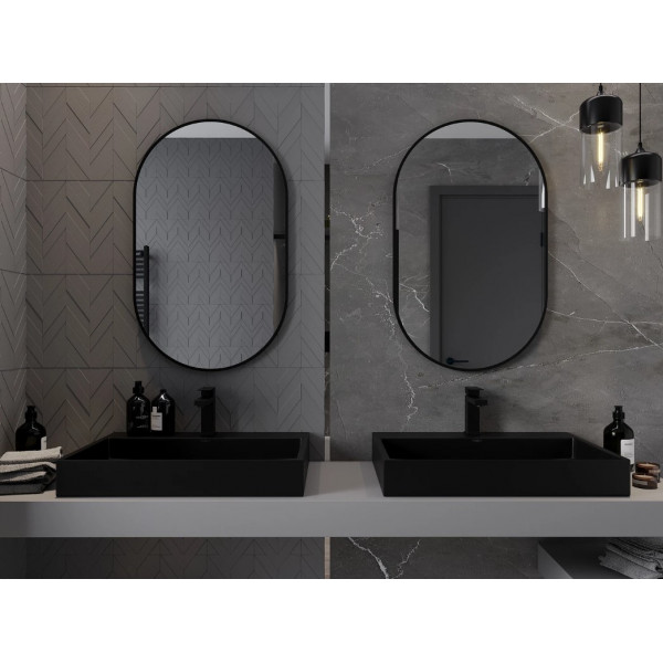 Дзеркало MEXEN LOFT 90x55 BLACK овальне