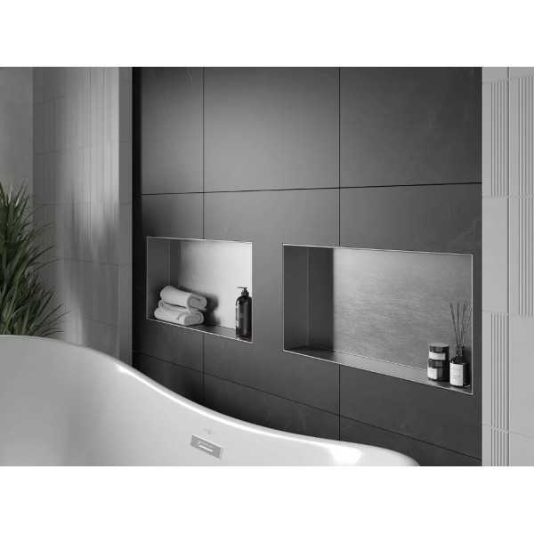 Вбудована полиця MEXEN X-Wall-NR 60x30 INOX без обідка
