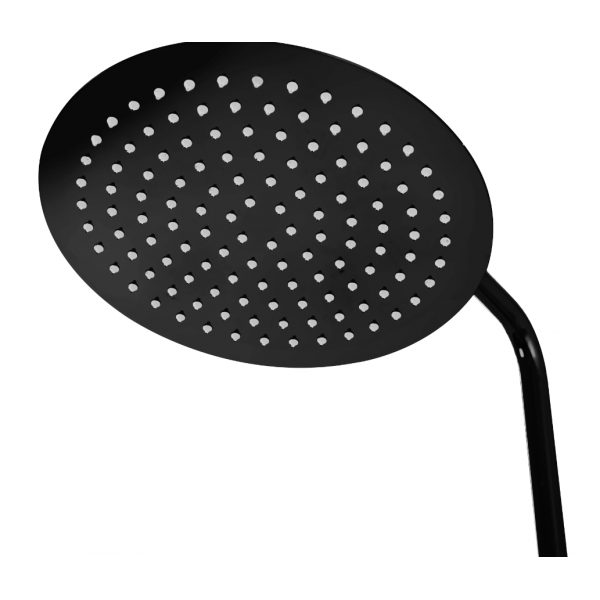 Душевой гарнитур REA LUNGO BLACK GLOSSY с термостатом и изливом