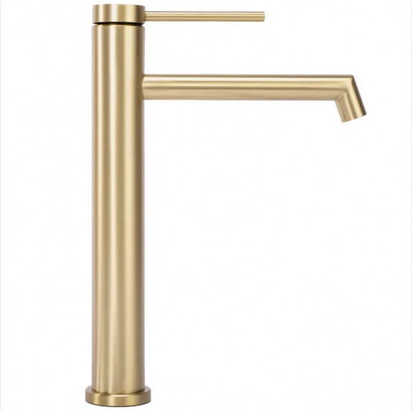 Смеситель для раковины (умывальника) REA FOSS BRUSHED GOLD золотой матовый высокий