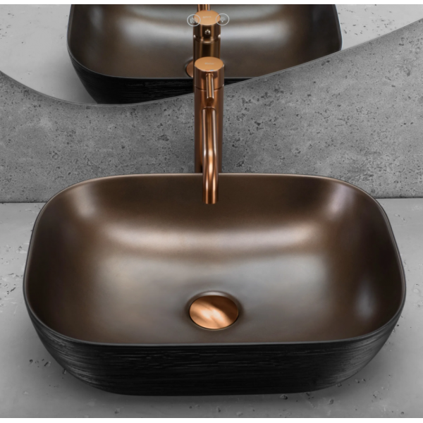 Умывальник (раковина) REA BELINDA BLACK BRUSHED COPPER накладной