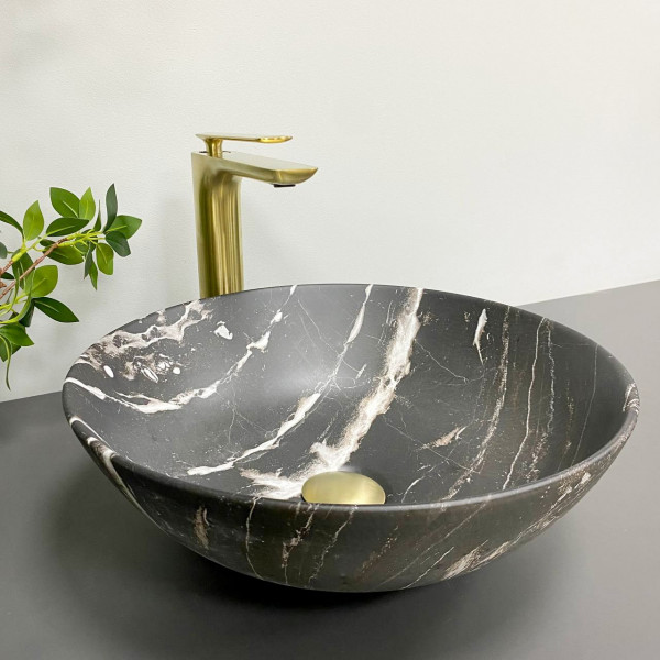 Умывальник (раковина) VBI AMALFI BLACK ONYX MATT накладной