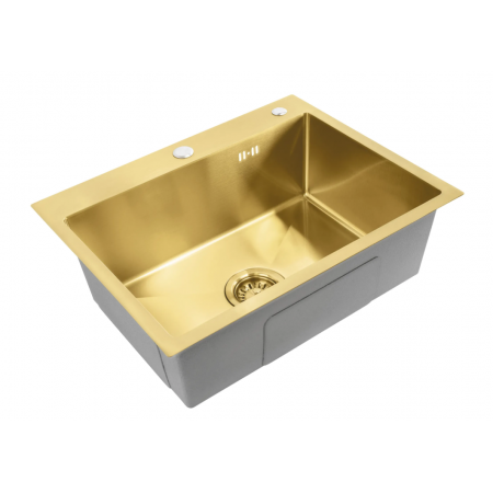 Стальная кухонная мойка REA LIAM BRUSHED GOLD