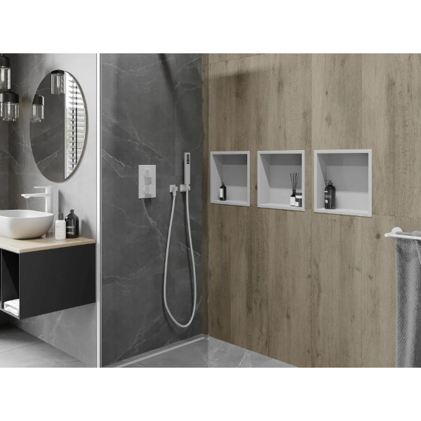 Вбудована полиця MEXEN X-Wall-R 30 WHITE з обідком